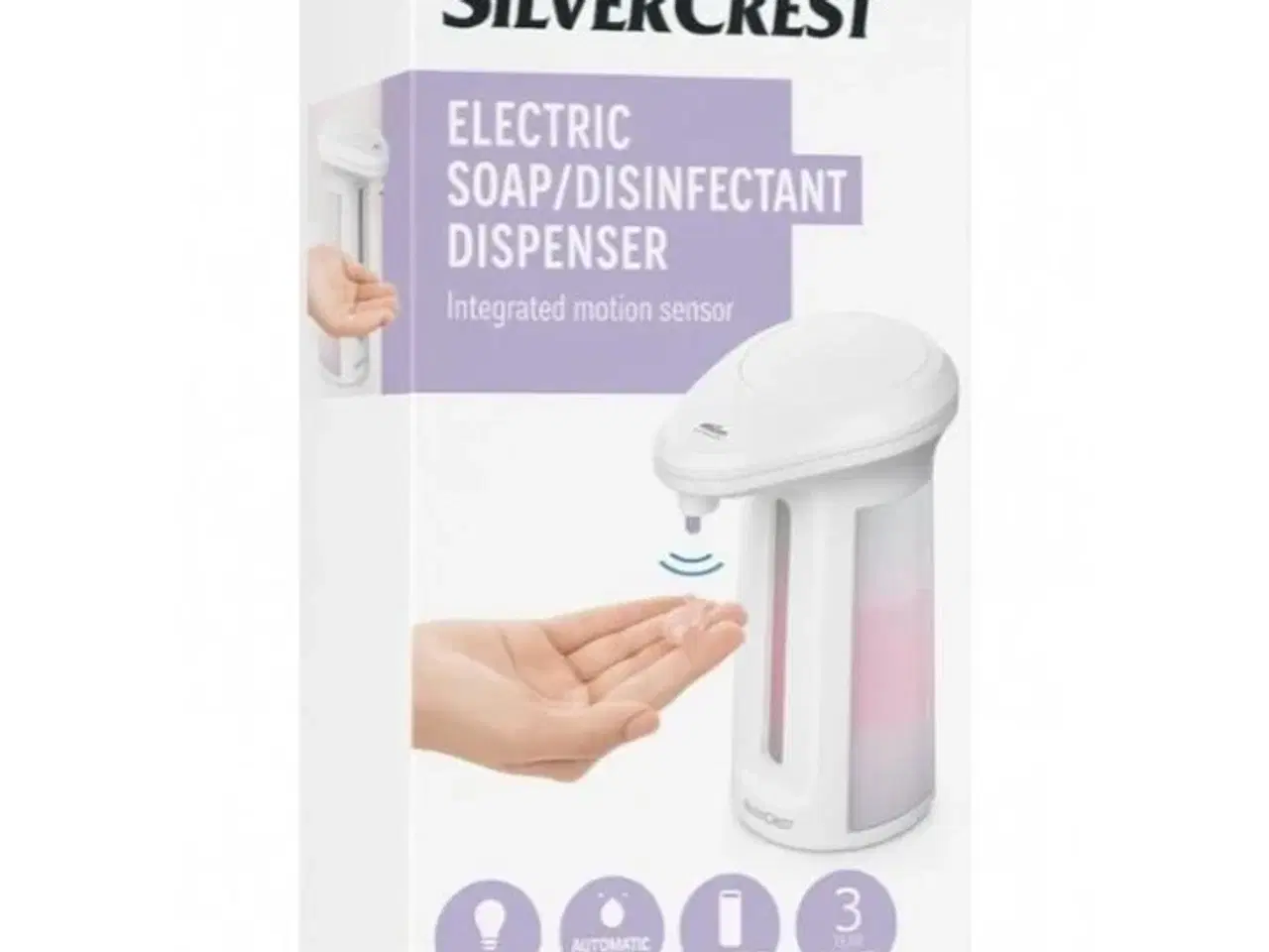 Billede 3 - 4 stk. silvercrest elektrisk sæbedispenser 315 ml led inkl. batteri(ubrugt)