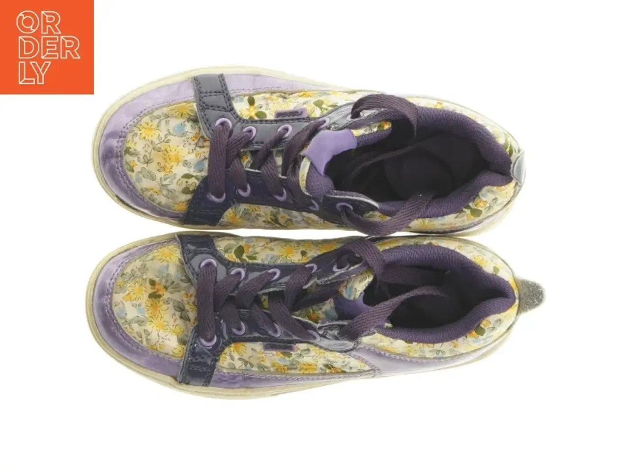 Billede 5 - Blomstrede lilla sneakers fra Osaga (str. Længde. 24 cm)