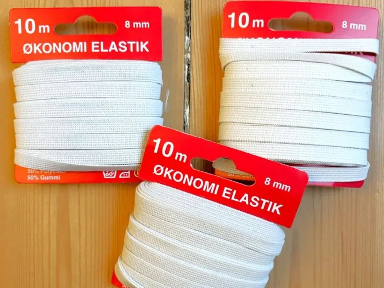 Billede 1 - Helt nye pakker med bukseelastik 8 mm.