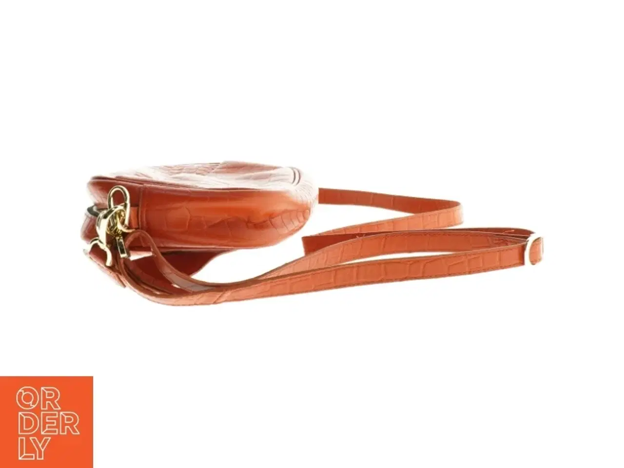 Billede 3 - Lille orange skuldertaske (str. 26 x 19 cm)