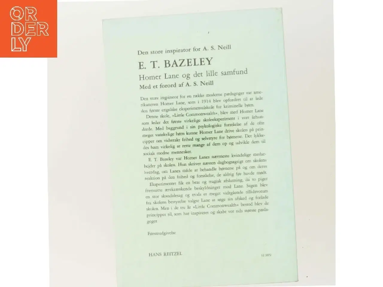 Billede 3 - Homer Lane og det lille samfund af E.T. Bazeley (Bog)