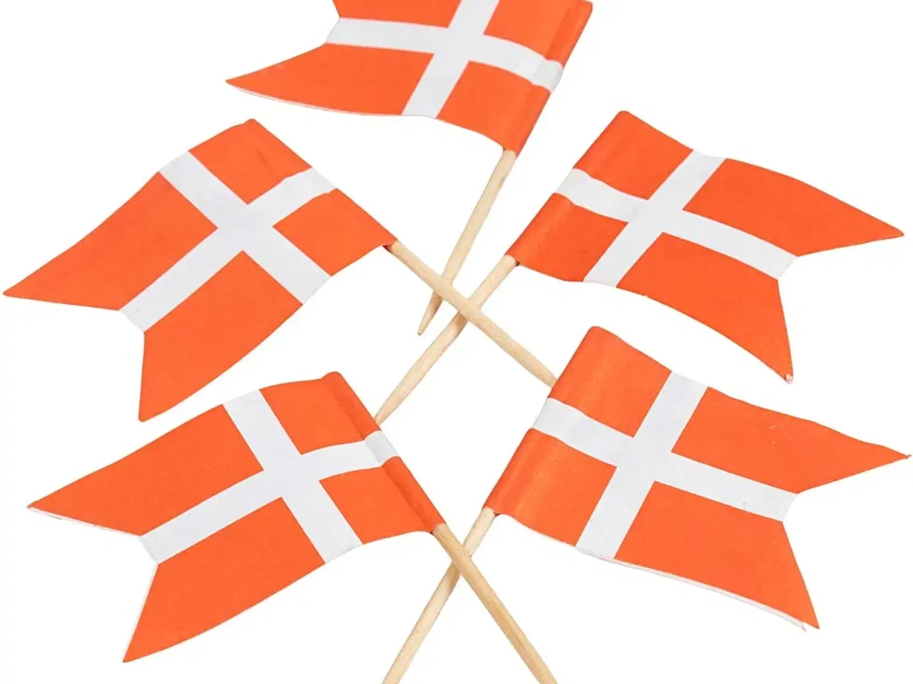 Billede 1 - Lagkageflag 100 stk. - Festlig pynt til kager