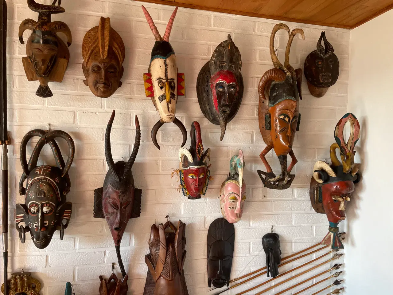 Billede 3 - Afrikanske masker i forskellige størrelser 