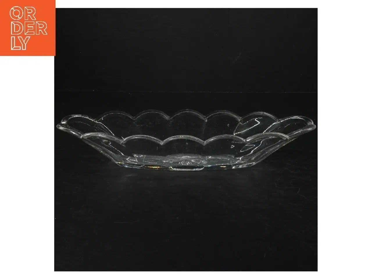 Billede 3 - Gennemsigtig glasfad fra Krys-Tol (str. Længde. 28,5 cm)