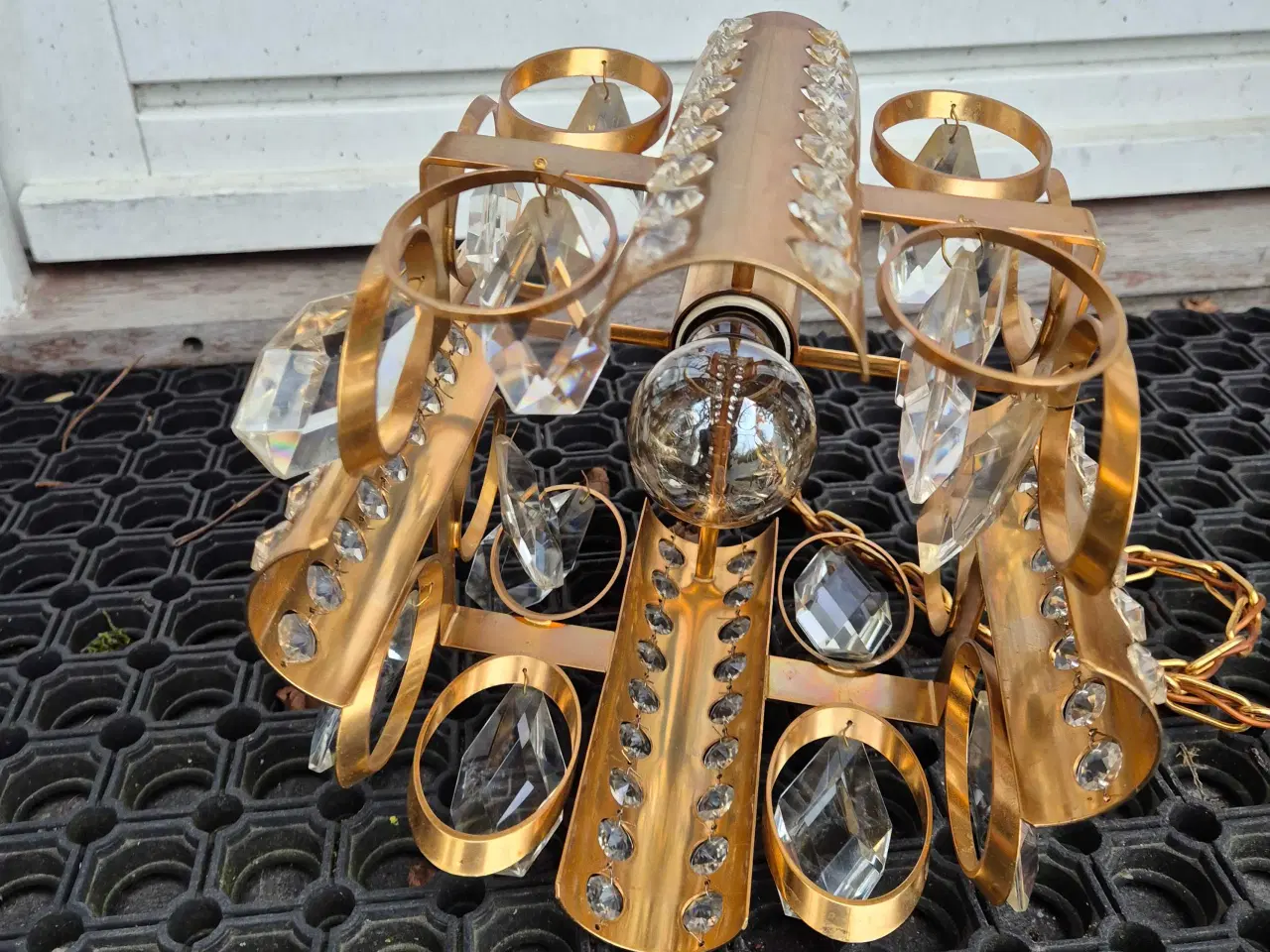 Billede 20 - Fin retropendel med prismer i klart glas