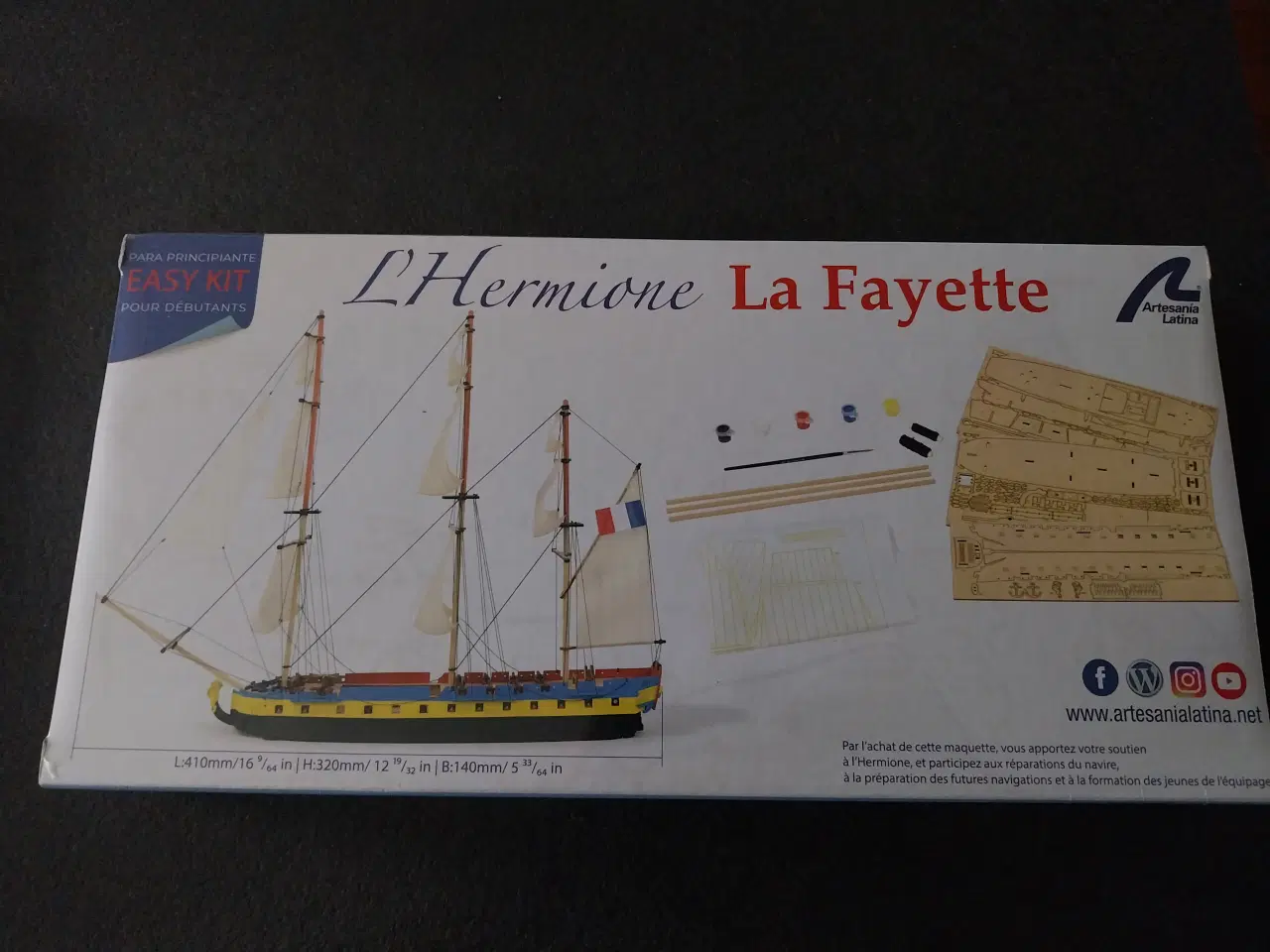 Billede 1 - Artesania Latina Skala 1/160 L.Hermione ( La Fayet