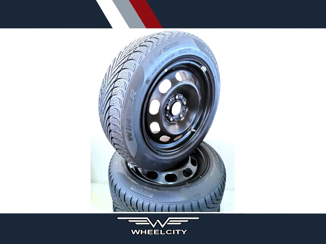 Billede 1 - 5x112 16" ET47 nav 66,6ø vintersæt inkl. TPMS