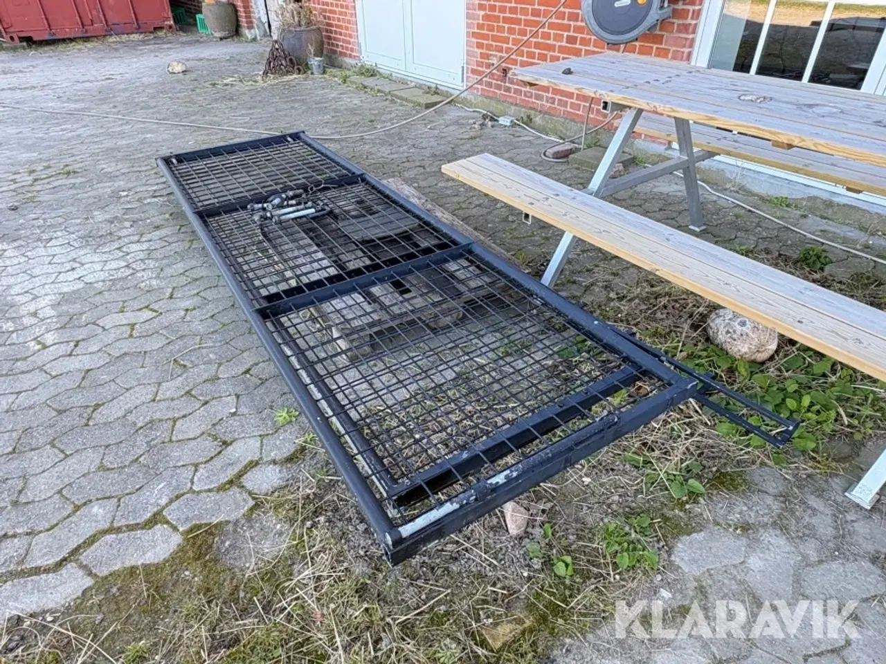 Billede 1 - Låge dobbelt jern galvaniseret sortmalet 1 sæt