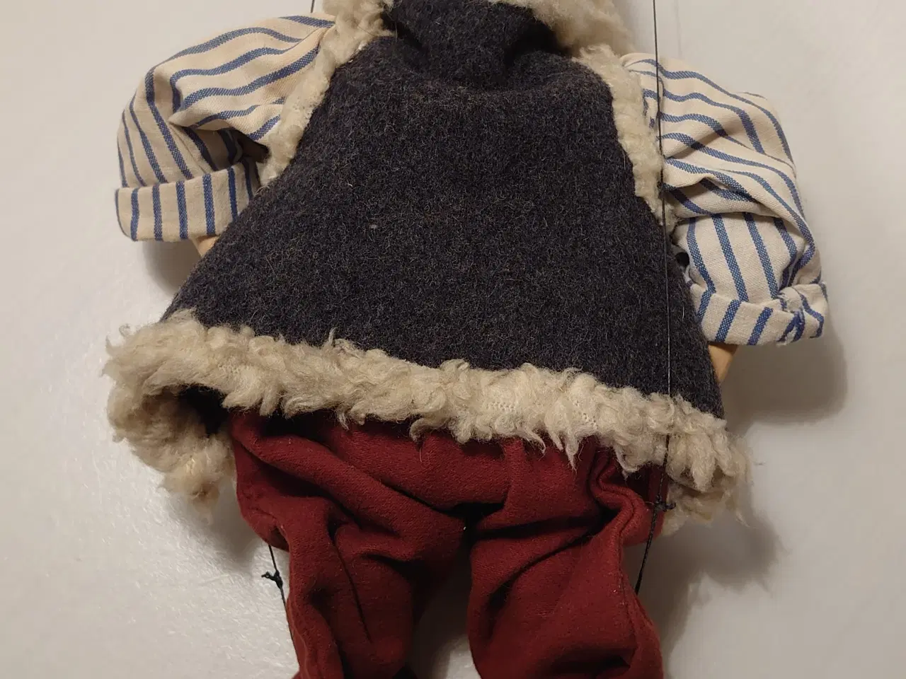 Billede 4 - Antik marionetdukke i gips, træ og stof.
