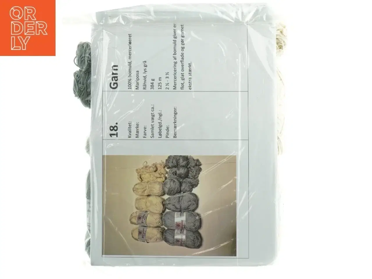Billede 2 - Merceriseret bomuldsgarn (384 gram)