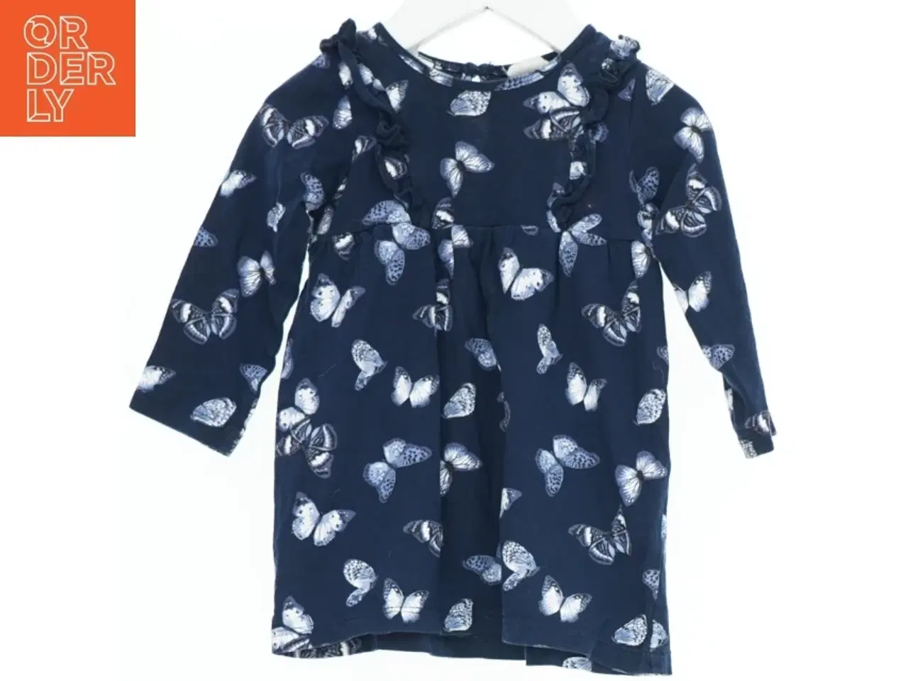 Billede 1 - Blå kjole med sommerfugle print fra H&M (str. 74)