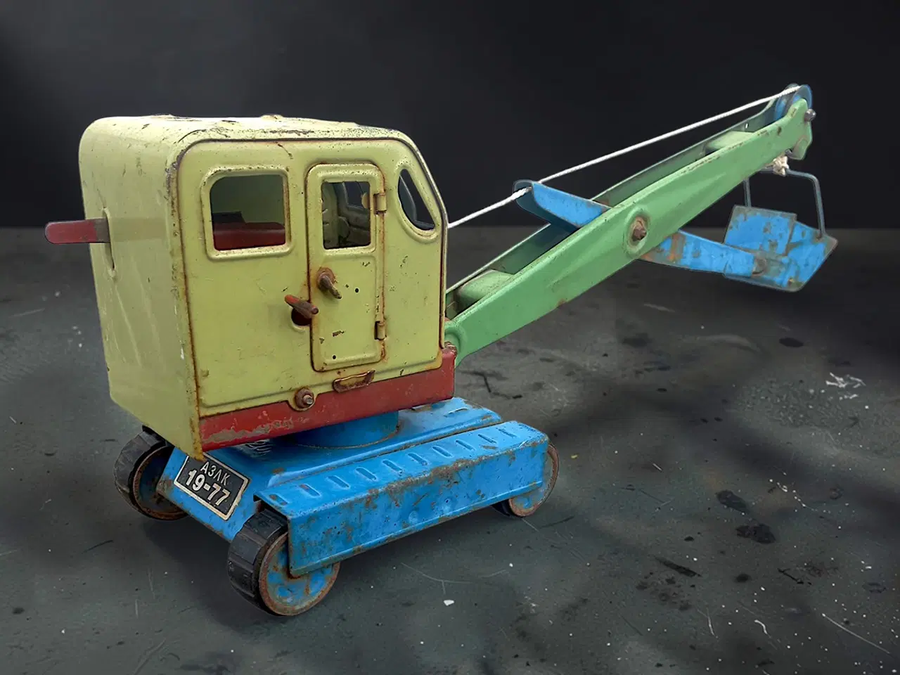 Billede 12 - Sovjetisk bliklegetøj kran AZLK original
