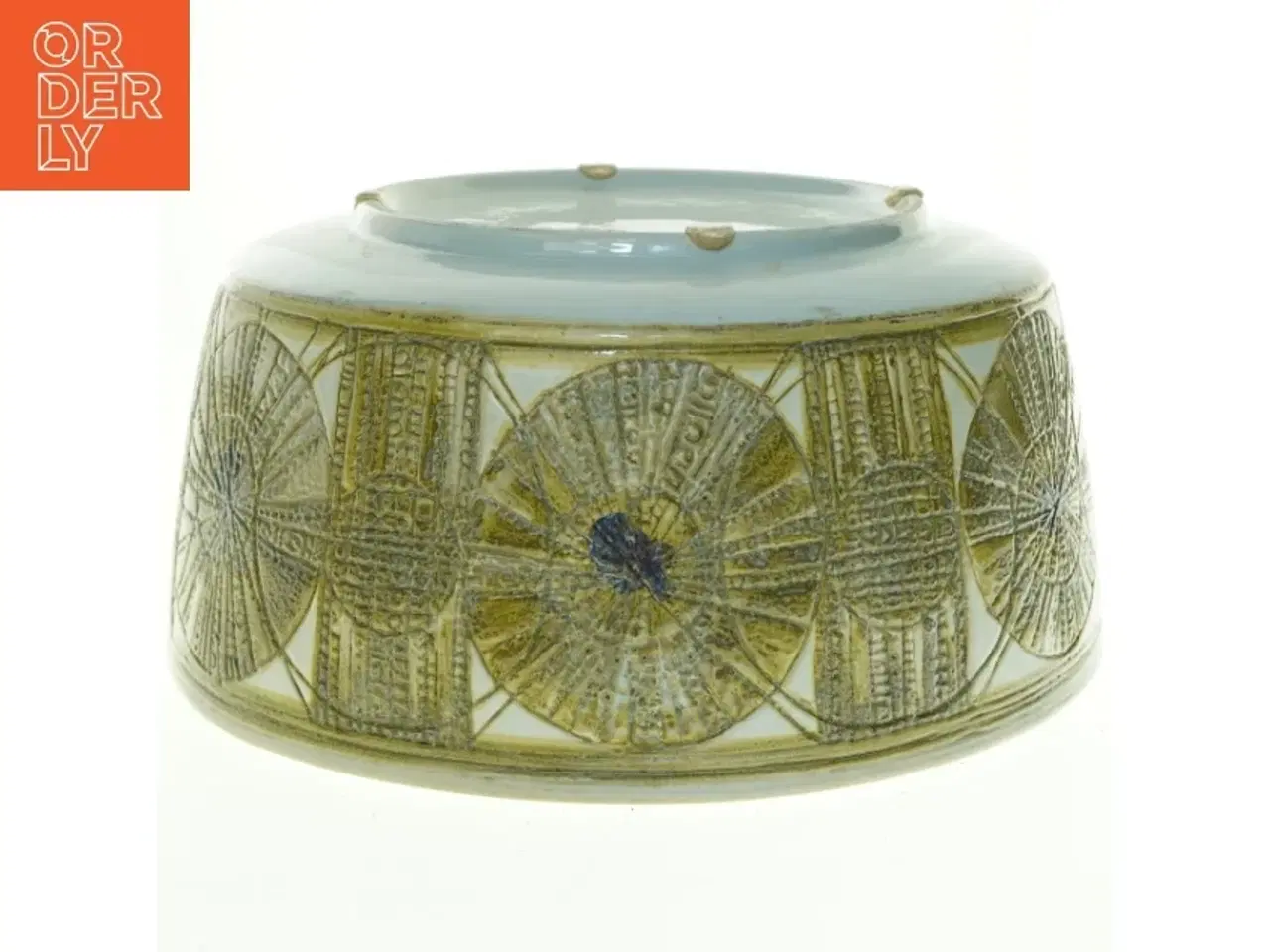 Billede 4 - enera kunst fajance fra Royal Copenhagen / Aluminia. Stor bowle / skål. Nummer 591/3430. (str. 34 x 34 cm)