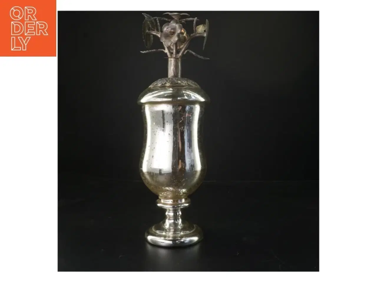 Billede 1 - Fattigmands vase med låg - metallisk look (str. 35 cm)