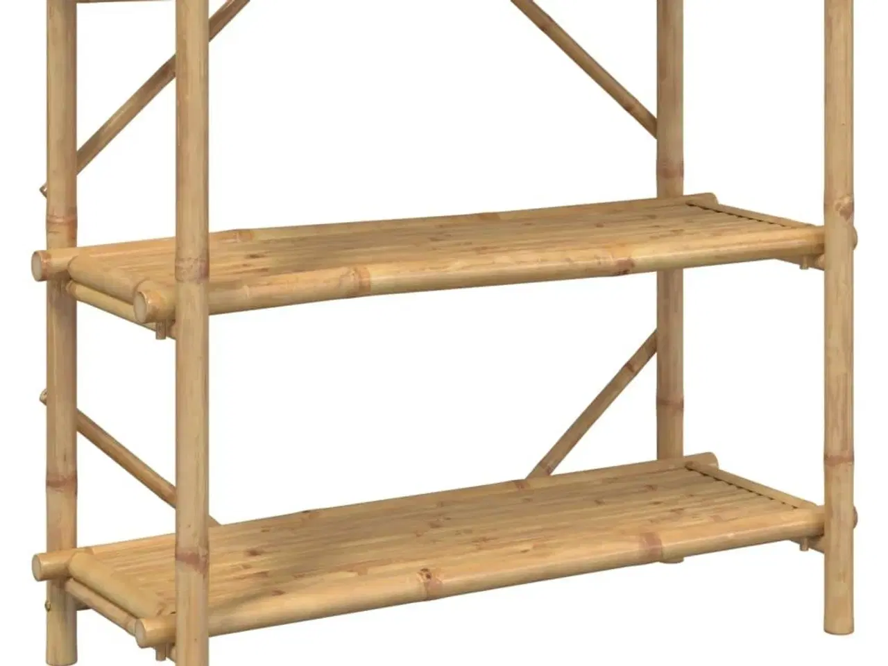 Billede 2 - Reol med 3 hylder 100x40x90 cm bambus