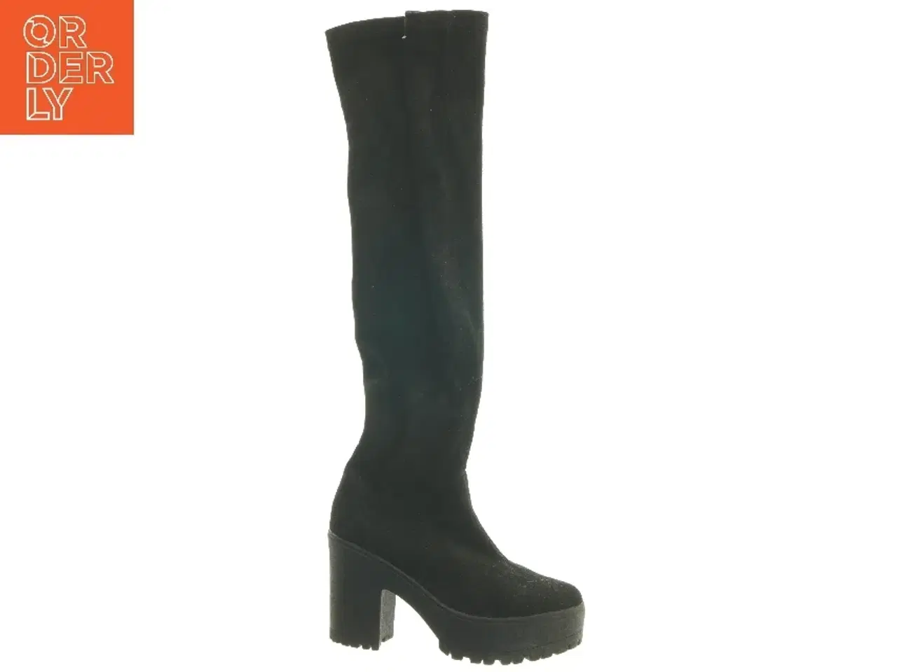 Billede 1 - Sort støvle med høj hæl (str. 39 )