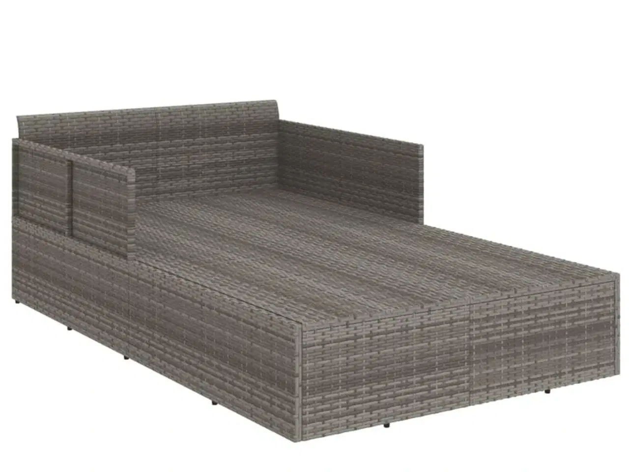 Billede 6 - Solseng med hynder 182x118x63 cm polyrattan grå