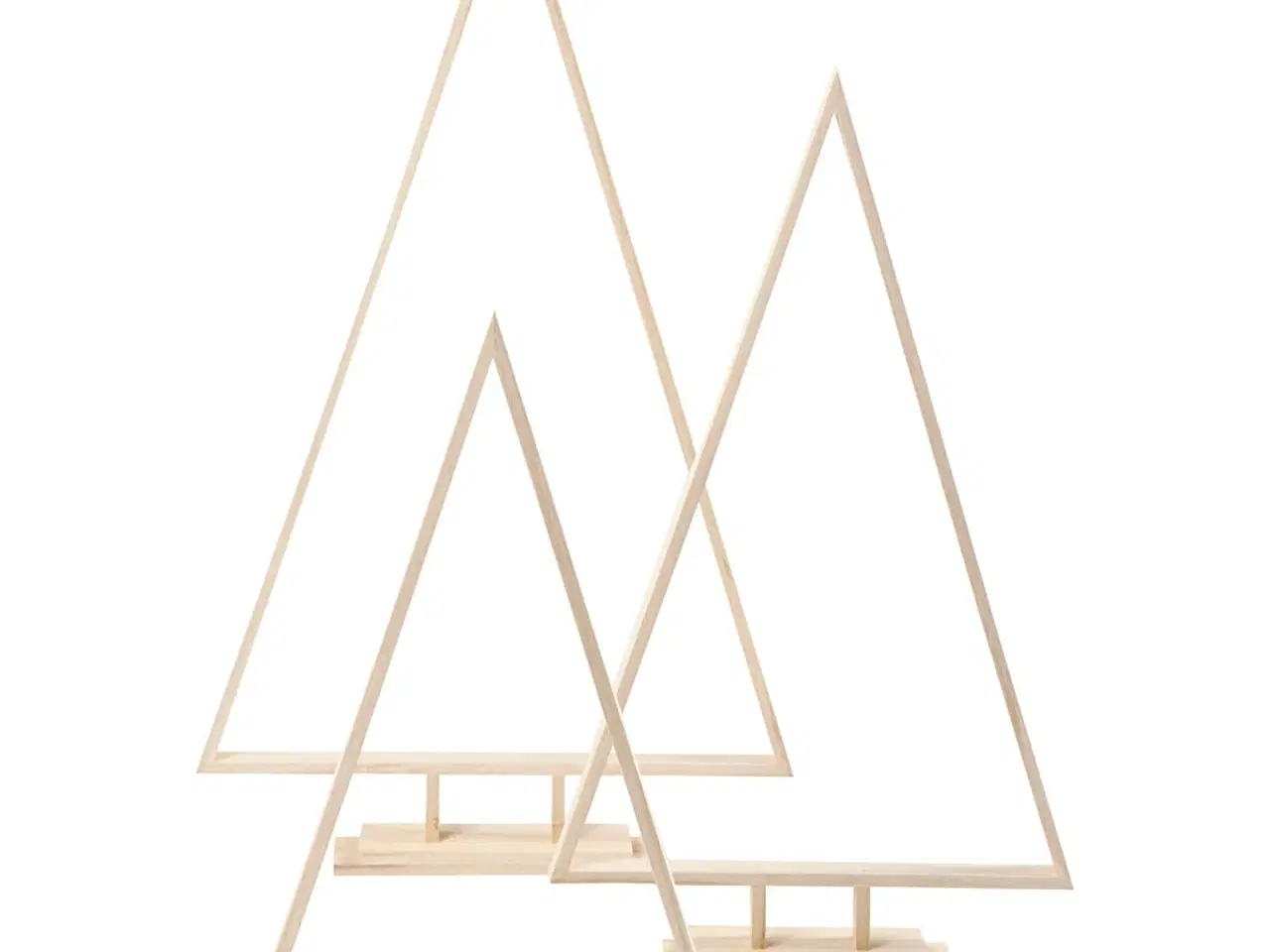 Billede 1 - Juletræer , H: 40+50+60 cm, B: 22,5+29+35 cm, 3 stk./ 1 pk.