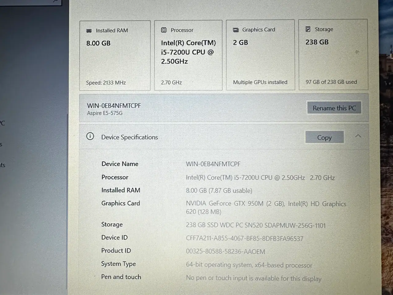 Billede 6 - Gaming bærbar Acer 15,6”(Perfekt stand)