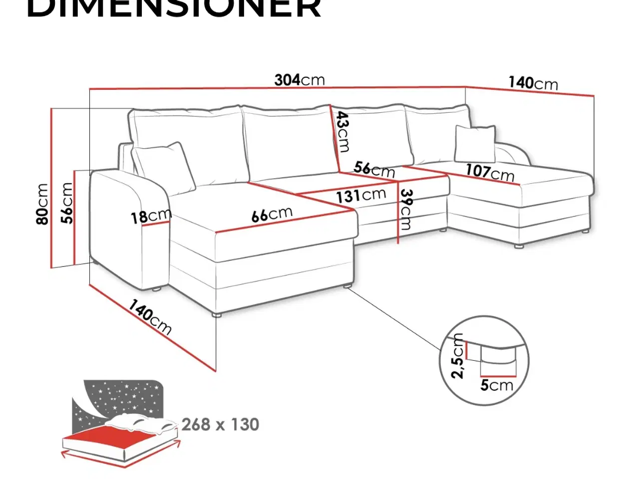 Billede 4 - U sofa med 