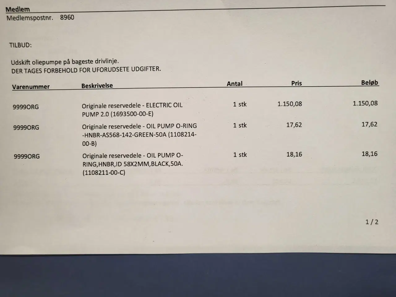 Billede 6 - Oliepumpe til Tesla el motor model 3