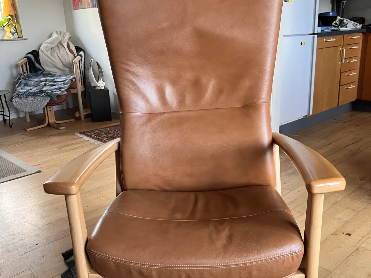 Billede 1 - Farstrup læder lænestol 