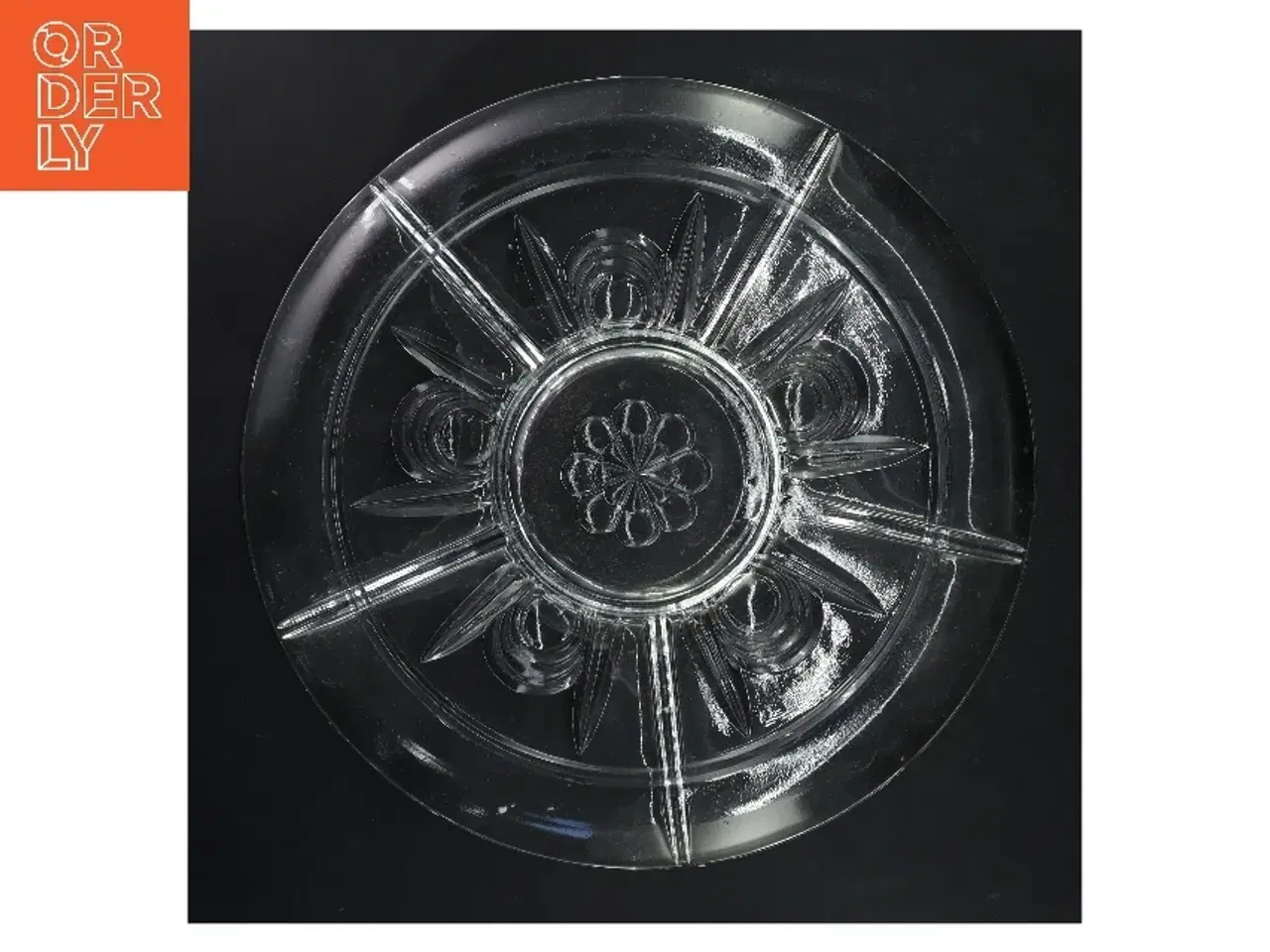 Billede 3 - Serveringsfad i glas (str. Ø 30 cm)fra holmegaard