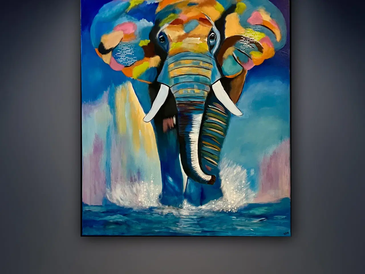 Billede 2 - Maleri Elefant 