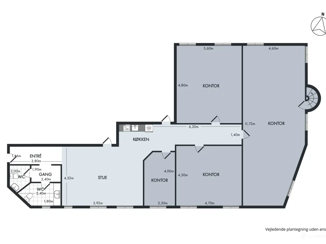 Billede 14 - Kontor på 196 m² med fleksible indretningsmuligheder