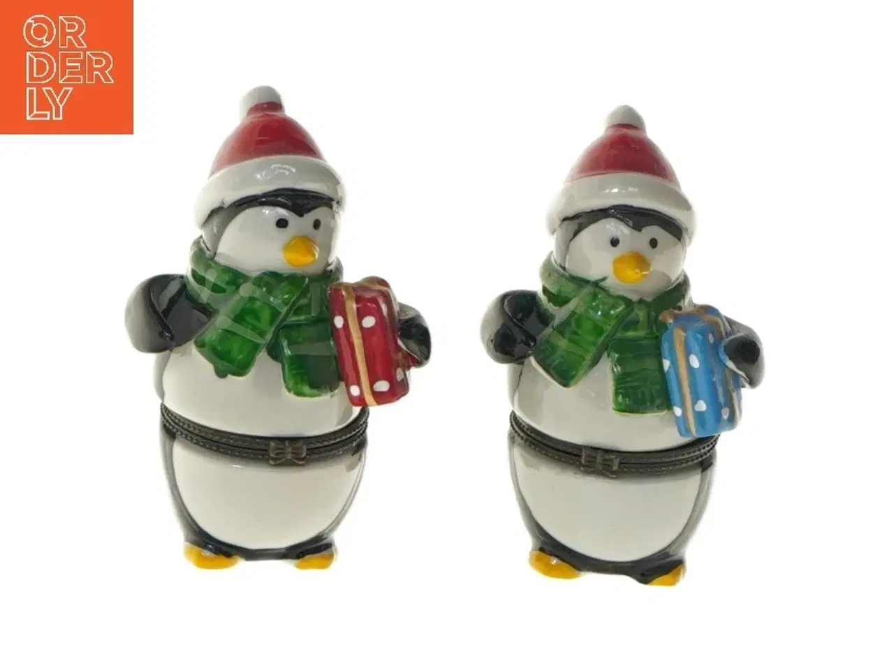 Billede 1 - Keramiske pingvinfigurer med låg (str. 10 cm)