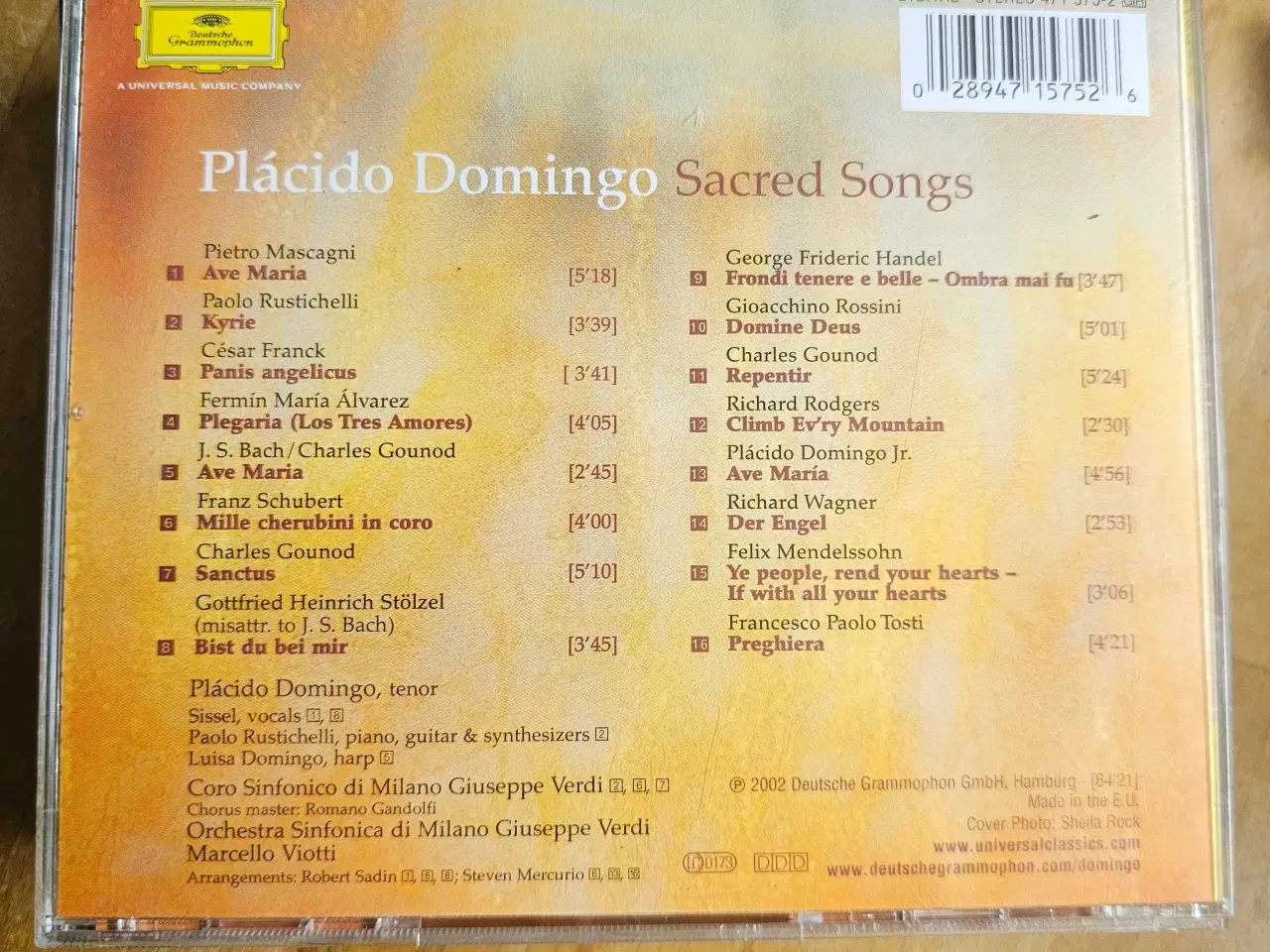 Billede 2 - Sacred Songs  Plácido Domingo