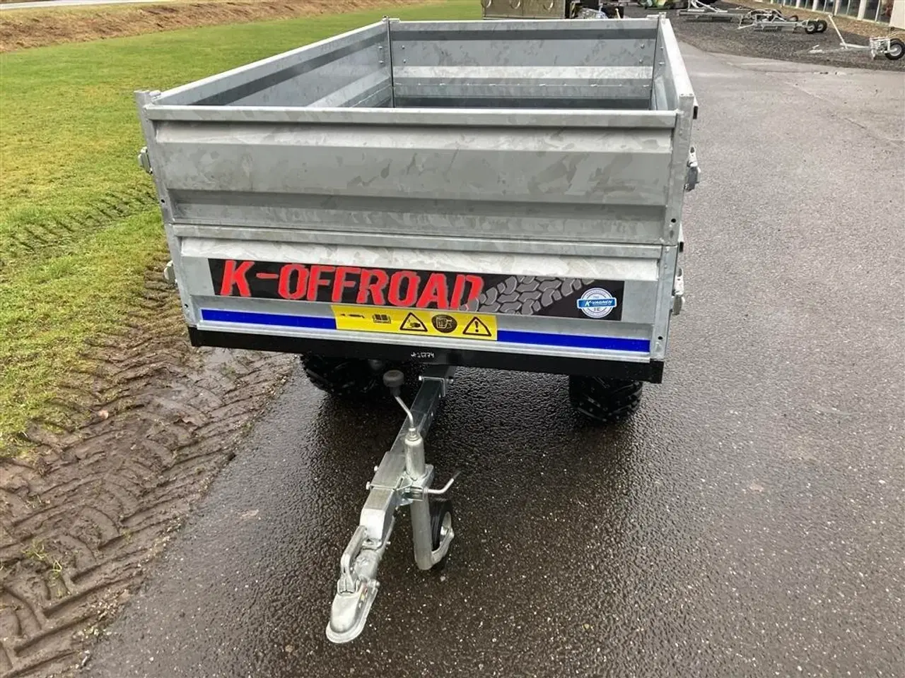 Billede 5 - K-vogne K-OFFROAD 1,2 tons Boggievogn med 3-vejs tip og høje sider.