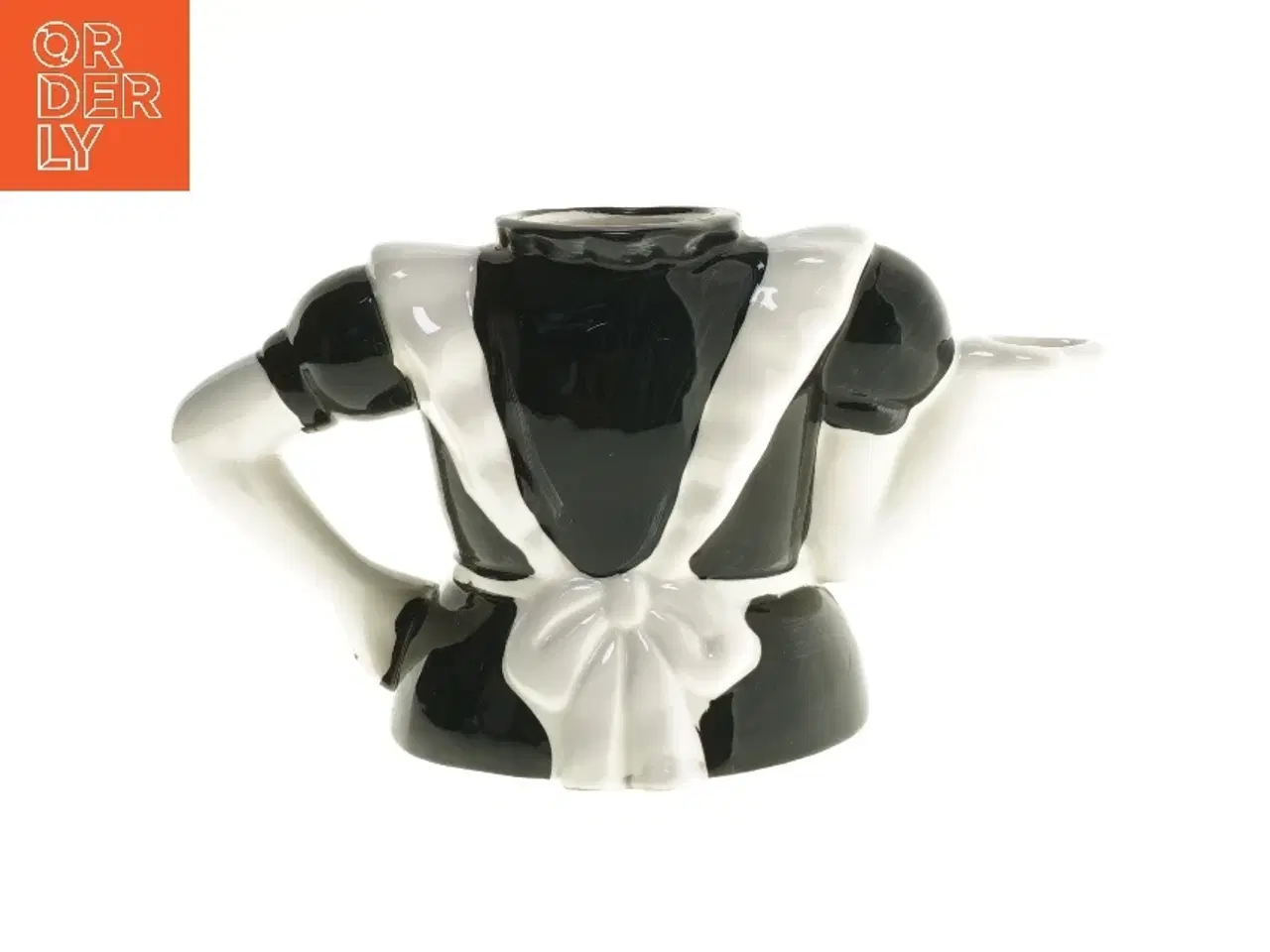 Billede 2 - Keramisk vase i form af tjenestepige (str. 13x12x24 cm)