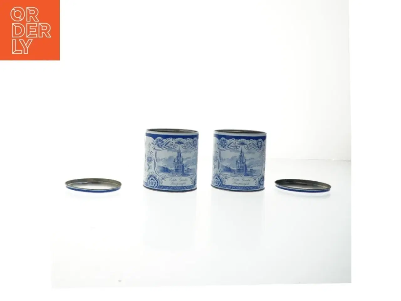 Billede 2 - Dekorative rund metaldåser (str. Ø. 10 cm længde. 10 cm)