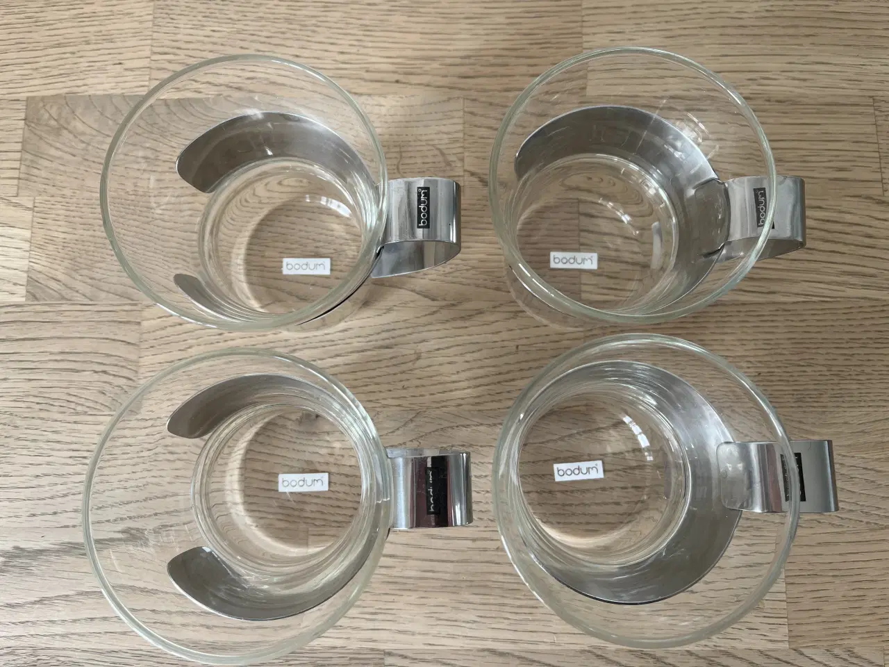 Billede 2 - 4 Bodum glas-kopper med aftagelig hank