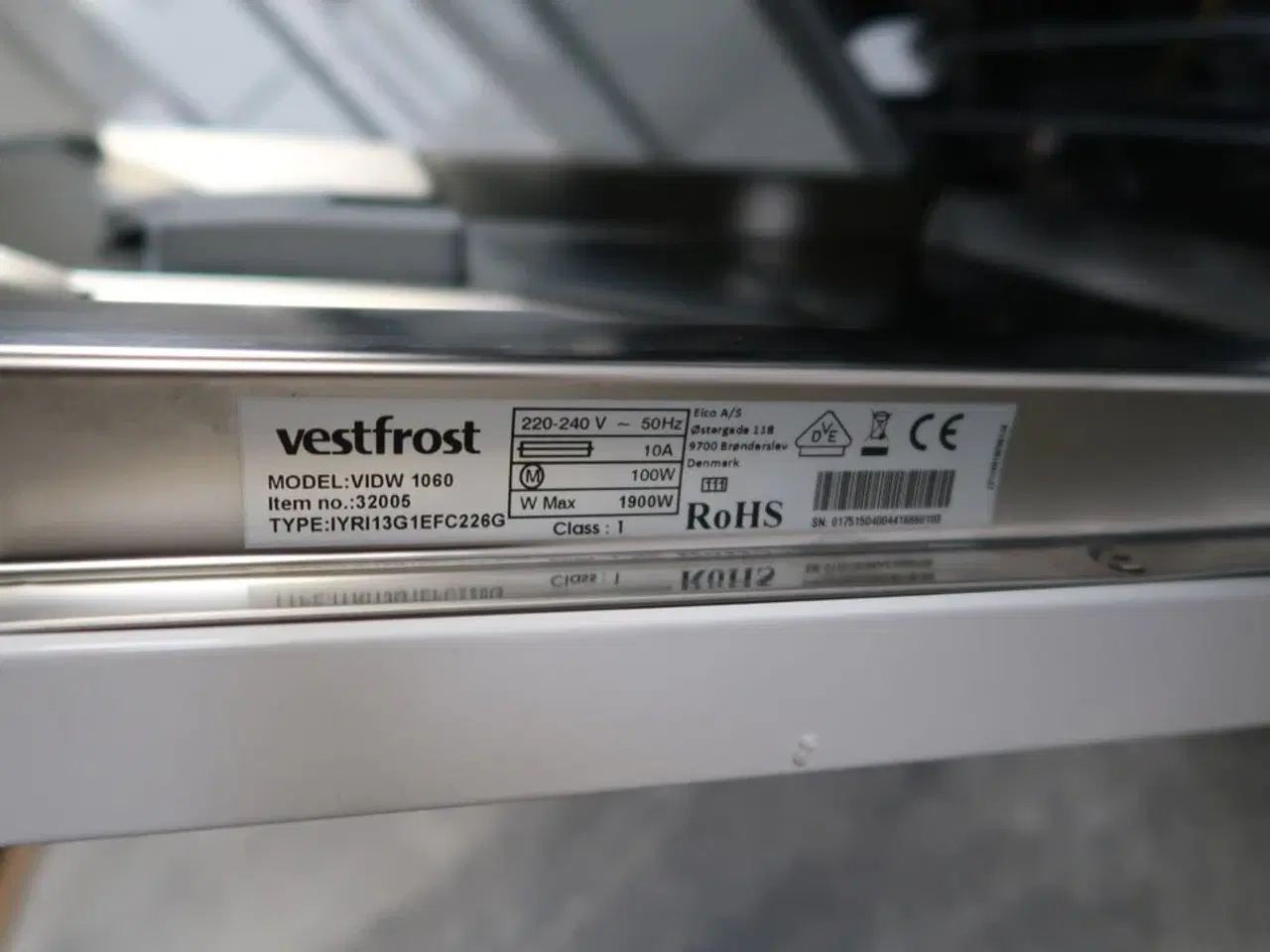 Billede 4 - Opvaskemaskine VESTFROST VIDW 1060