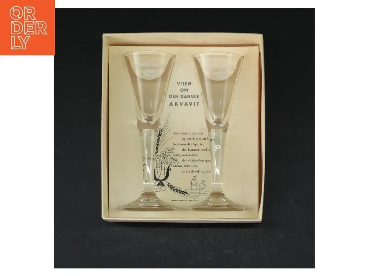 Billede 2 - Aalborg Akvavit snapsglas sæt fra AalborgAkvavit (str. Ø. 4,5 cm. længde, 13,5 cm)