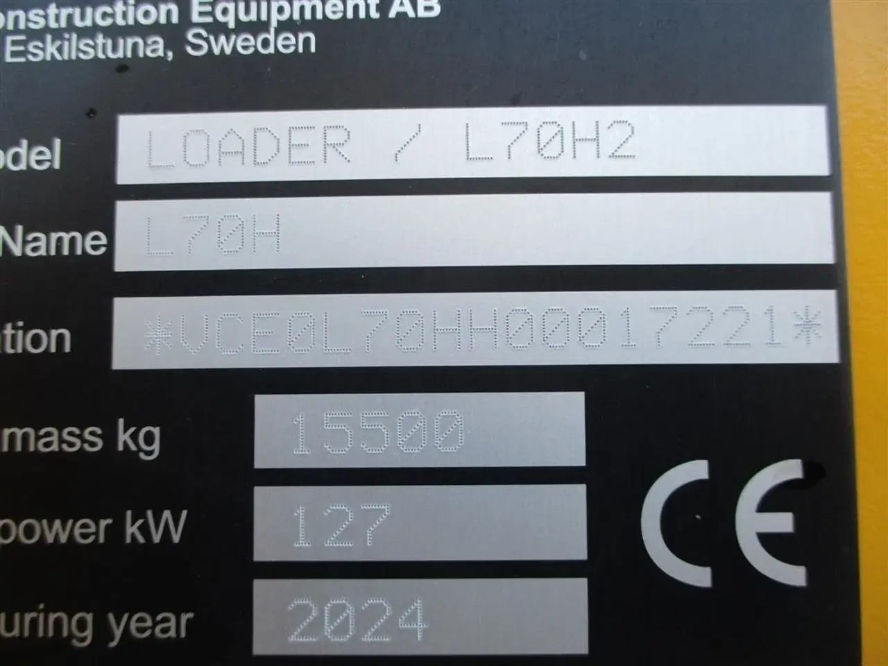 Billede 2 - Volvo L 70 H H2 BEMÆRK MED GARANTI FRA VOLVO FREM TIL DEN 9.9.2026. AGRICULTURE DK-maskine med lang arm, Co-Pilot & med 750mm Michelin MEGA X BIB hjul.