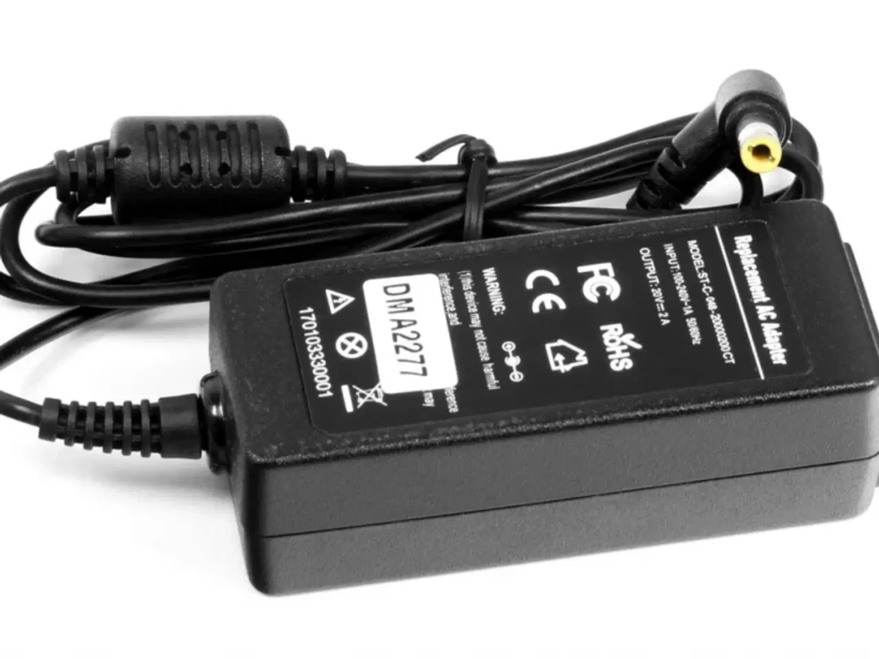 Billede 1 - Lenovo 40W 20V 2A strømforsyning med 5.5mm x 2.5mm Barrel, Center + - kompatibel