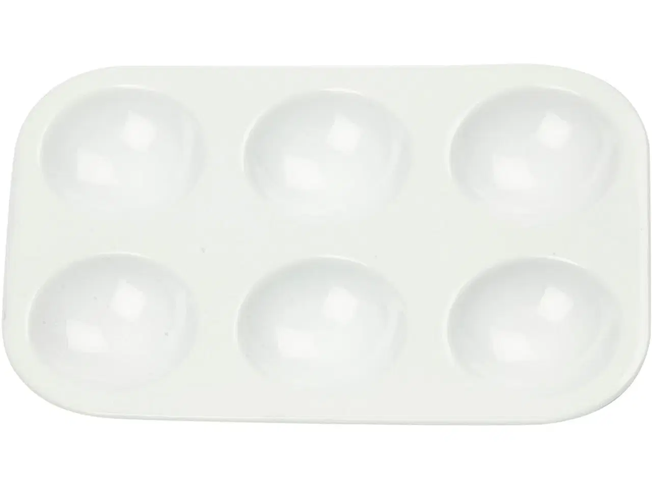 Billede 1 - Rektangulær Malepalette med 6 Rum - 13x8,5 cm
