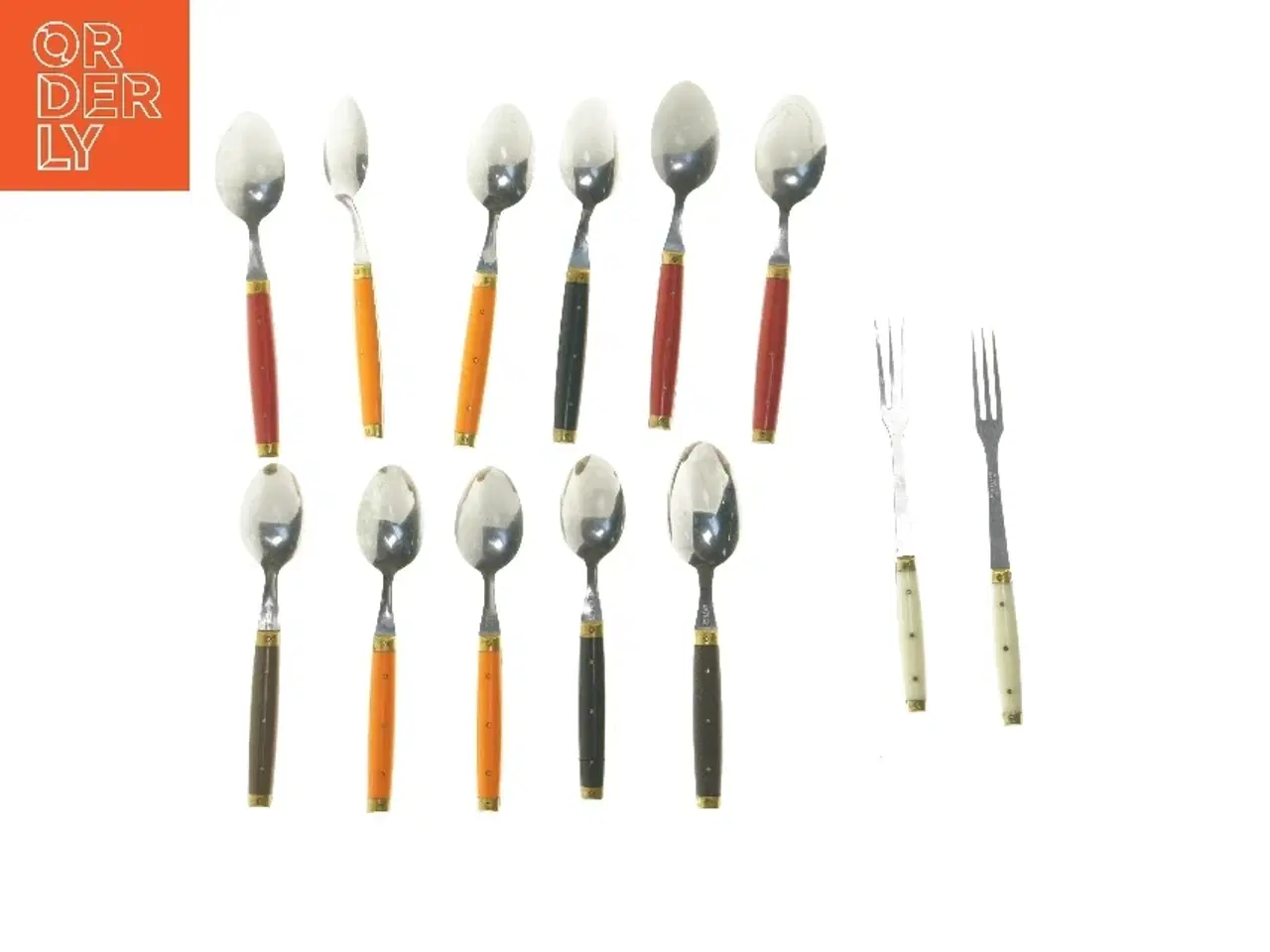 Billede 2 - Fransk bestik af mærket Melron 11 spiseskeer og 2 grillgafler(str. 13 stk 20,5 cm)
