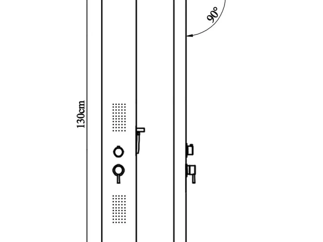 Billede 9 - Bruserpanelsystem i rustfrit stål firkantet