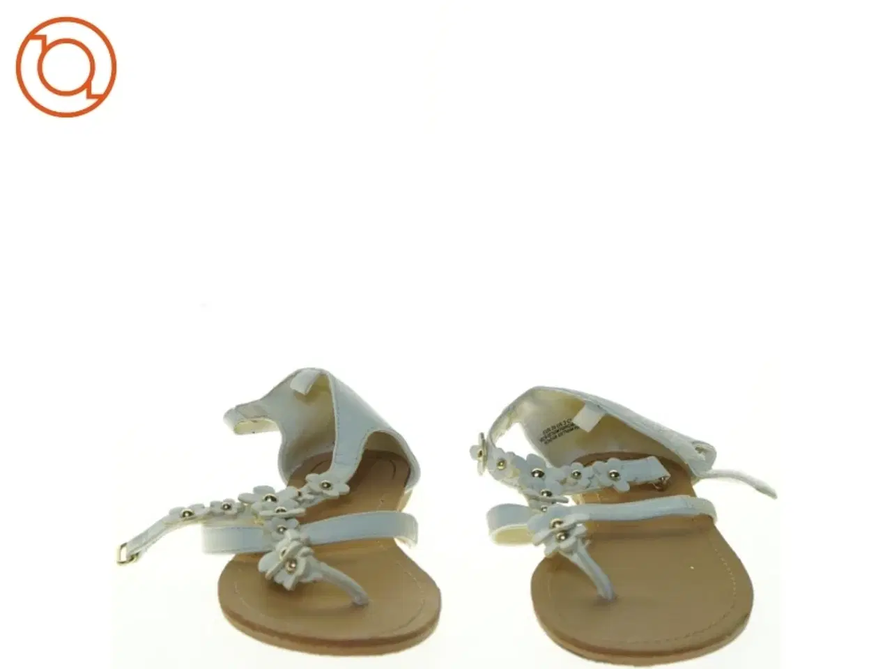 Billede 6 - Hvide sandaler med blomsterdetaljer (str. 35)