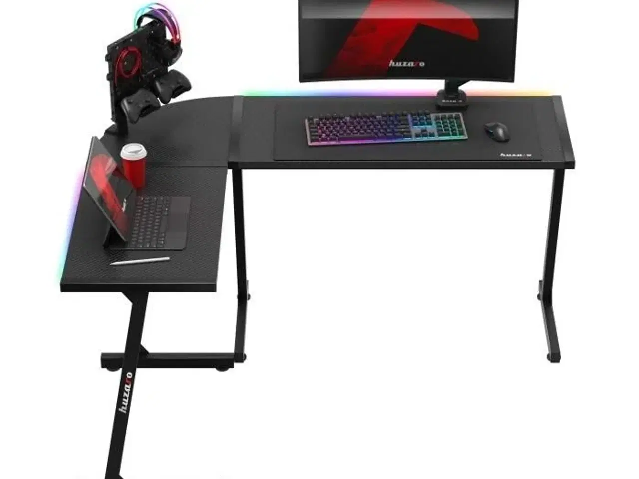 Billede 14 - Gamingbord Huzaro Hero 6.0 RGB – sort L-form