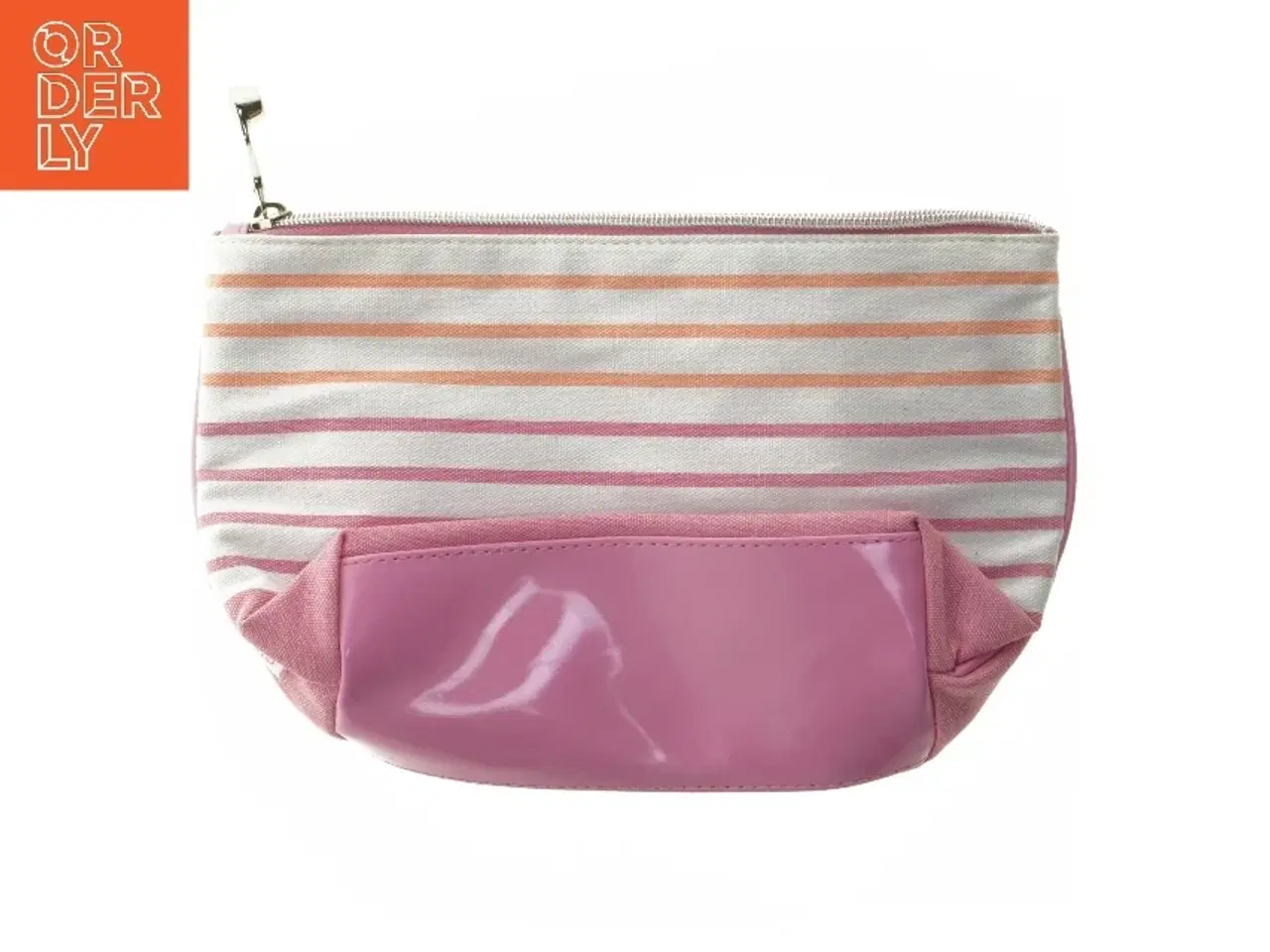 Billede 1 - Stribet kosmetikpung (str. 26 x 17 cm)