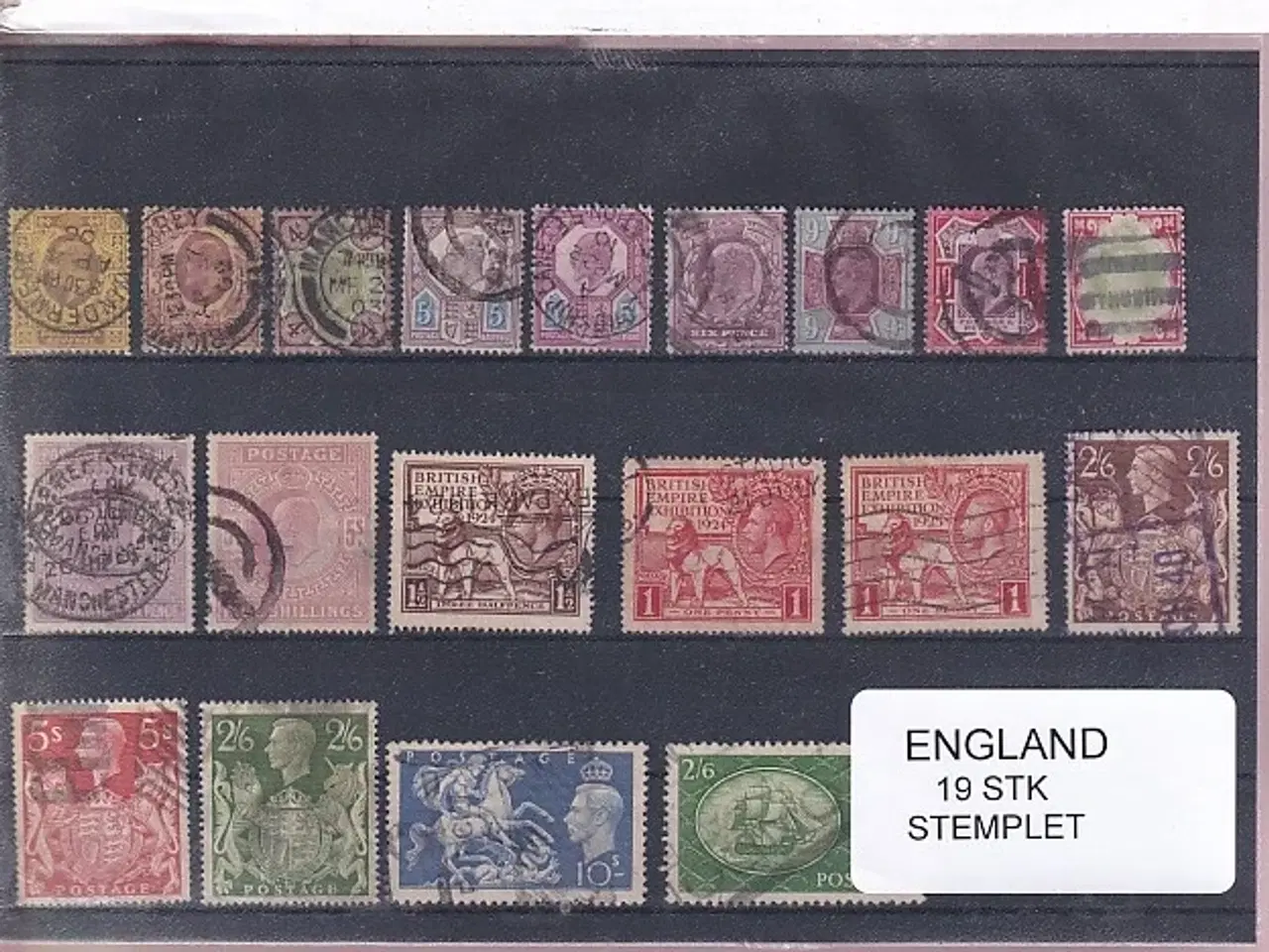 Billede 1 - England - 19 Stk. -  Stemplet