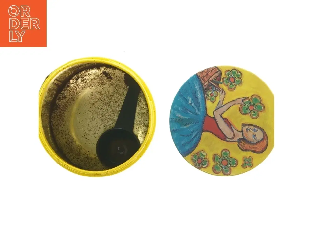 Billede 2 - Dekorativ kunstdåse nr. 18 fra Irma (str. Ø 11 cm længde 15 cm)