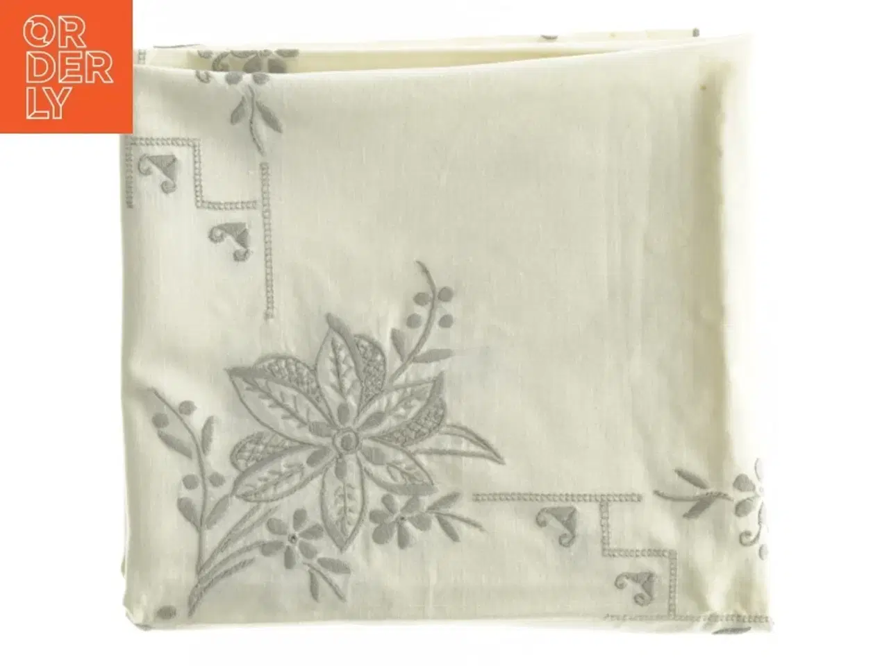 Billede 1 - Broderet dug (str. 82 x 78 cm)