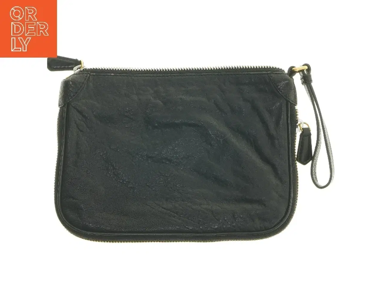 Billede 3 - Sort læder clutch med lynlås fra Marc Jacobs (str. 28x20 cm)