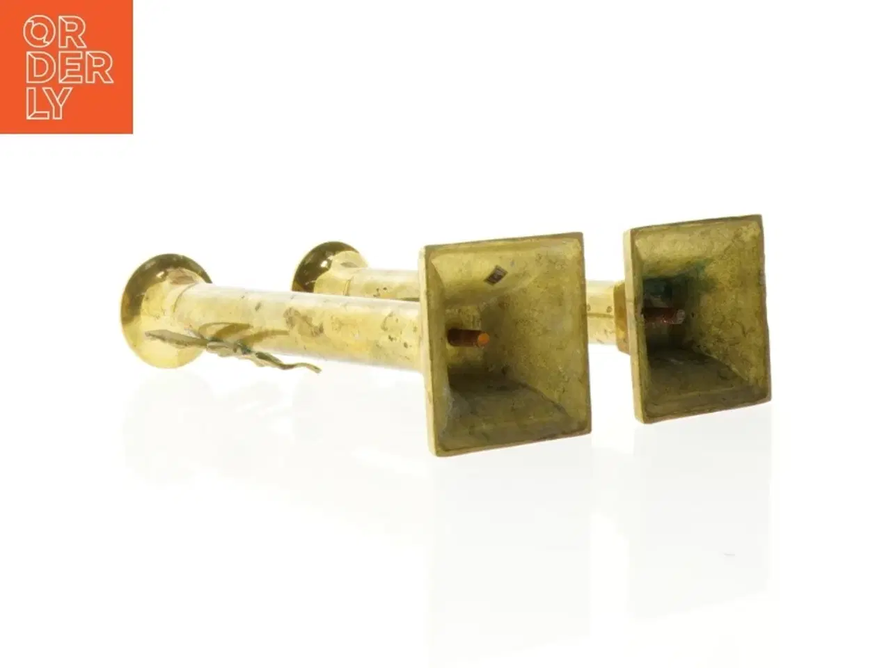 Billede 2 - Messing Sløjfe lysestager (str. 22 x 7 cm)